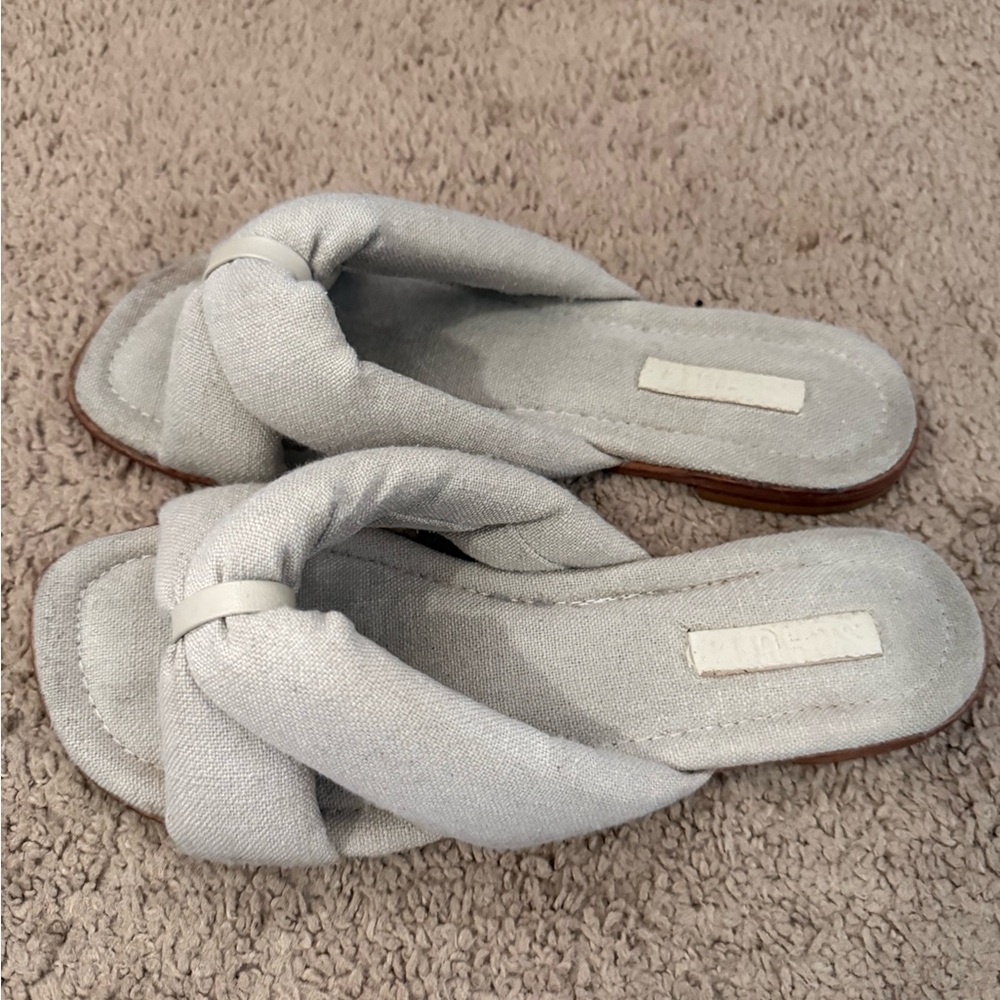 SCHUTZ Off White Knotted Slide Sandals